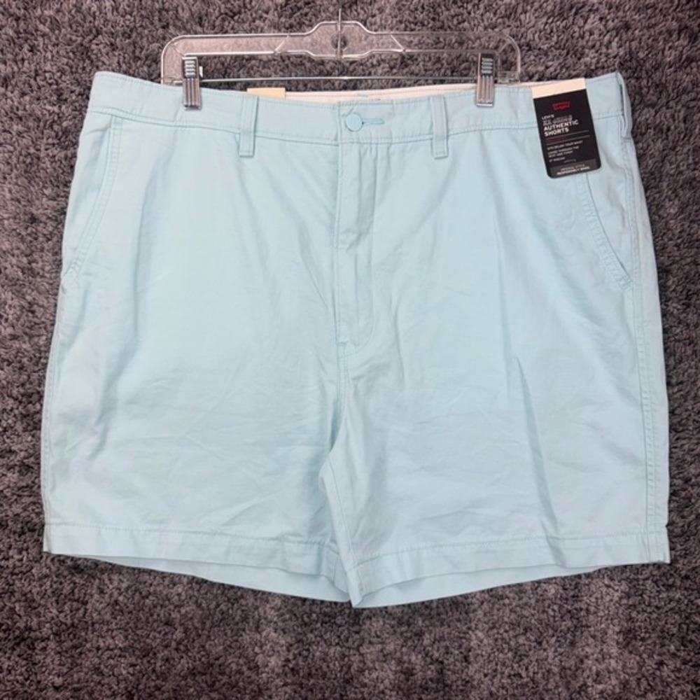 NEW Levi's XX‎ Chino Shorts Men's Size W40 6" Inseam Light Blue Cotton Casual